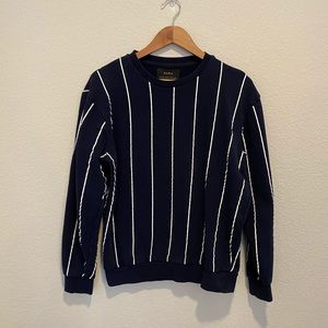 Zara dark blue stripe sweatshirt